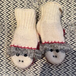 Cute Knit Monkey Mittens